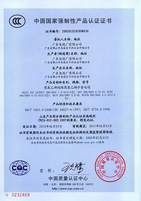 中國國家強制性產品認證證書2
