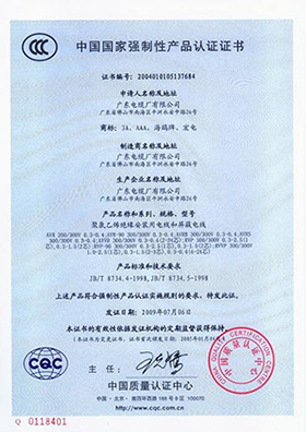 中國國家強制性產品認證證書3